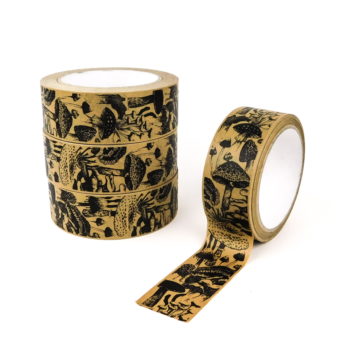 Mushroom Print Recyclable Eco Paper Sticky Tape