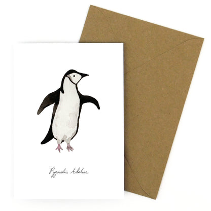 Waddle Chinstrap Penguin Greetings Card