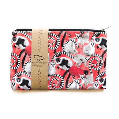 Conspiracy of Lemurs Print Pouch Bag
