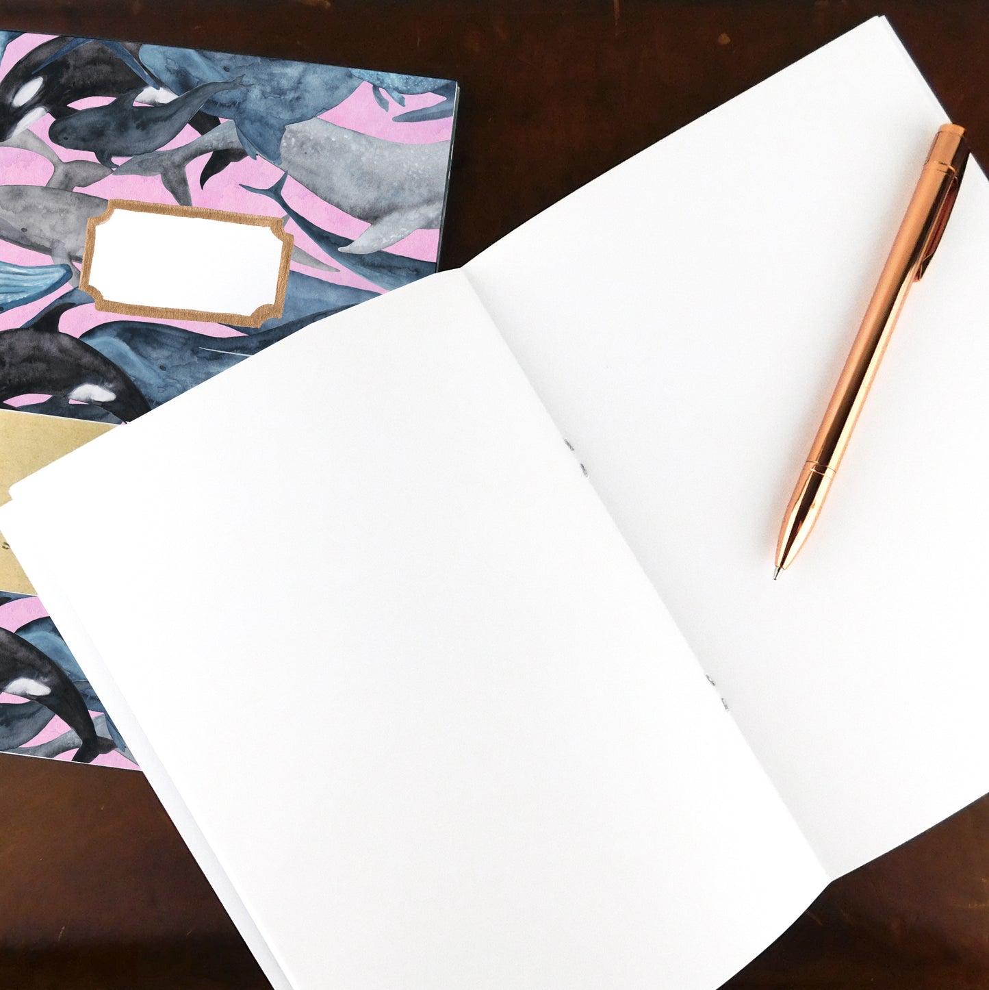 Pod of Whales Print Journal and Notebook Set