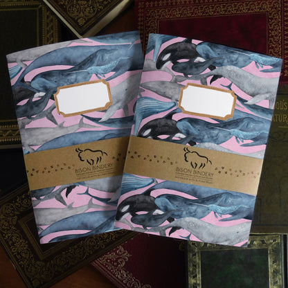 Pod of Whales Print Journal and Notebook Set