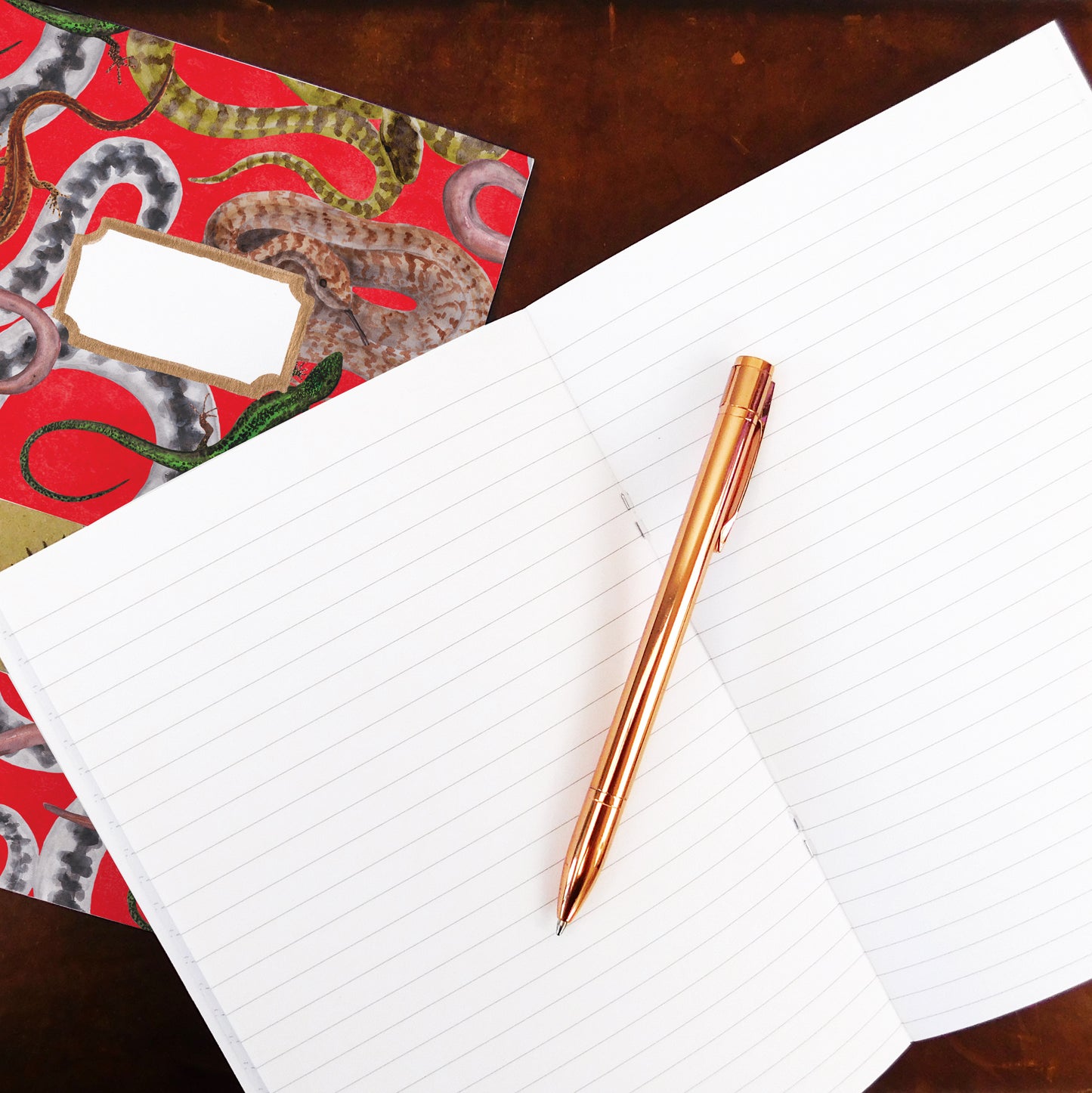 Reptilia British Reptiles Print Lined Journal