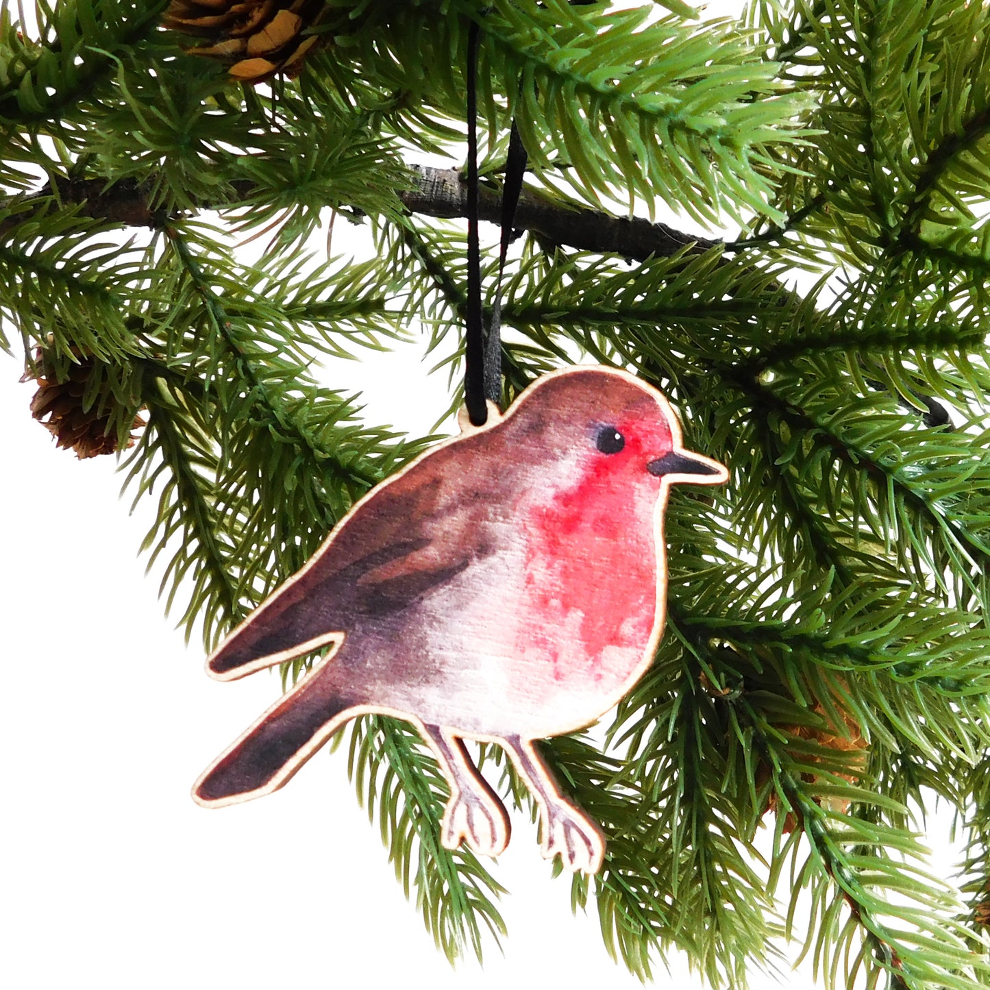 Robin Wooden Hanging Decoration