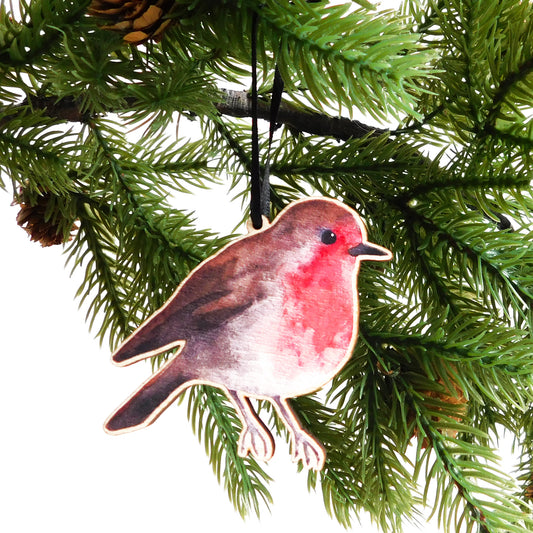 Robin Wooden Hanging Decoration