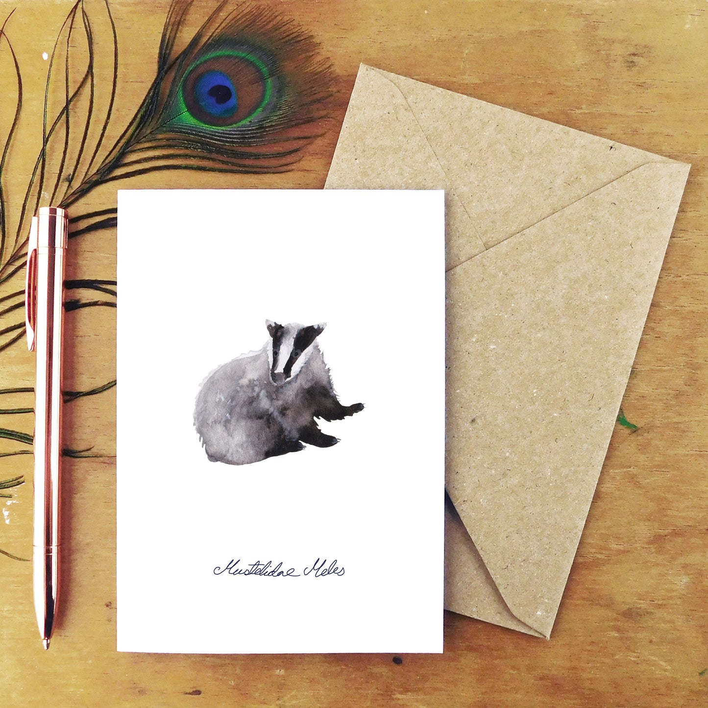 Sylvan Badger Greetings Card