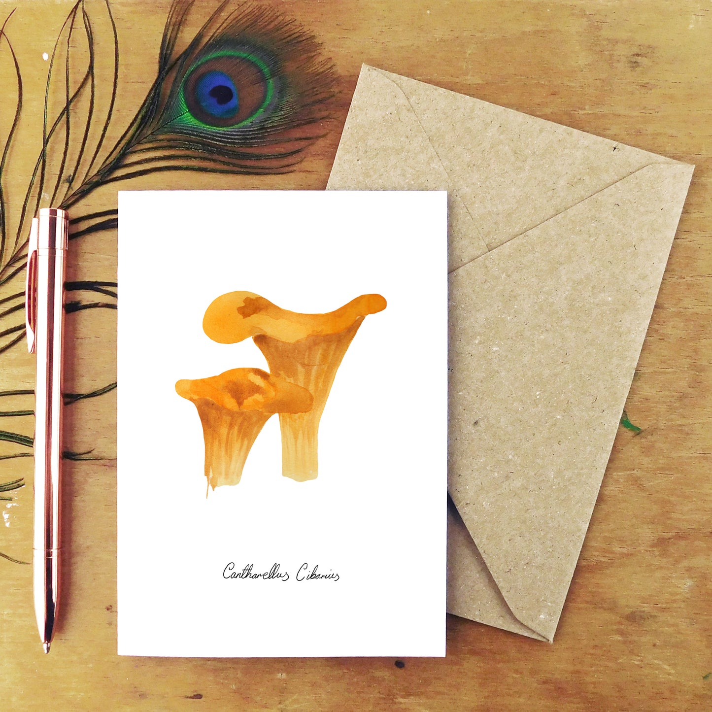 Fungi Chanterelle Mushroom Greetings Card