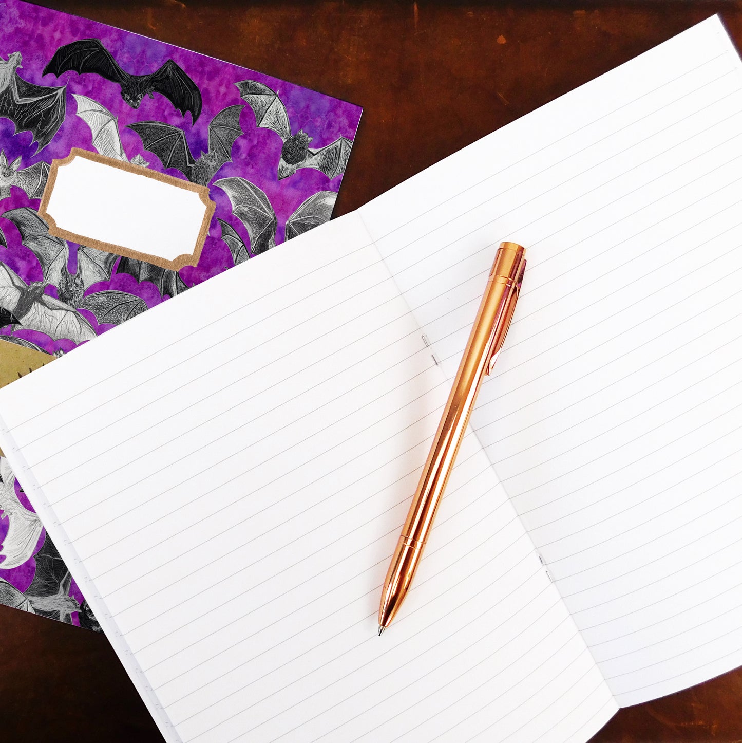 Chiroptera Bat Print Lined Journal