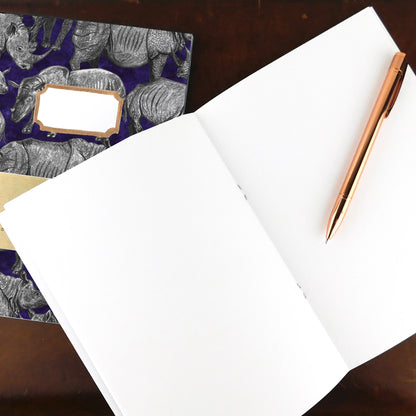 Crash of Rhinos Print Notebook