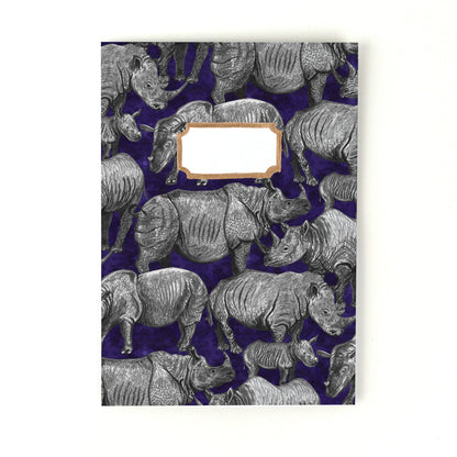 Crash of Rhinos Print Notebook