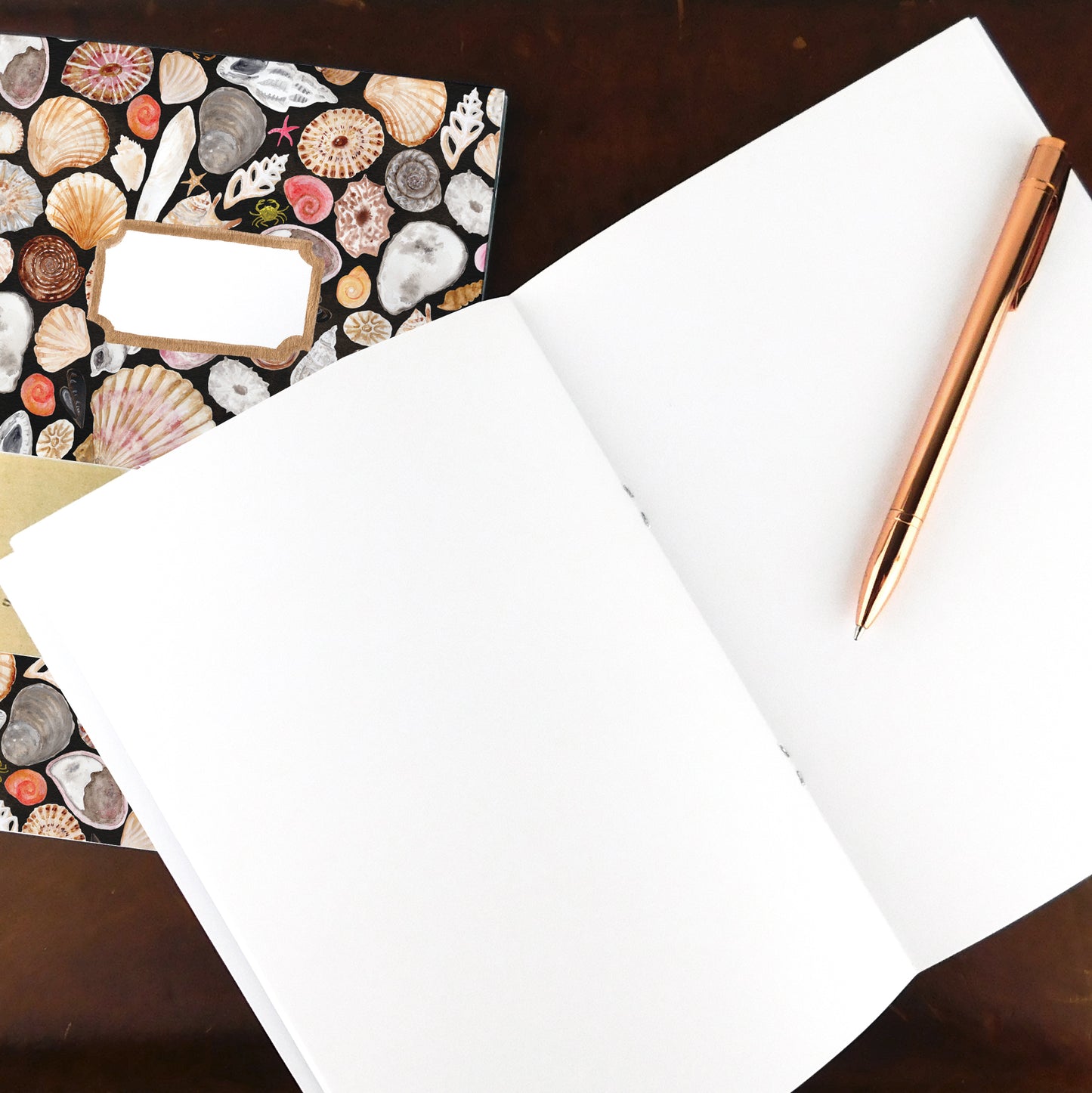 Mollusca Sea Shell Print Journal and Notebook Set
