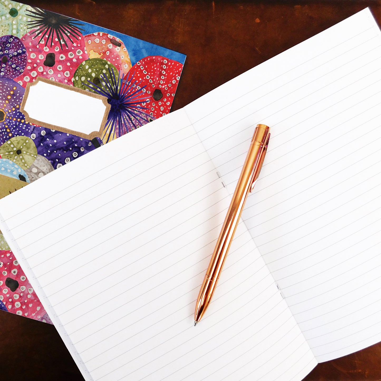 Echinozoa Sea Urchin Print Lined Journal