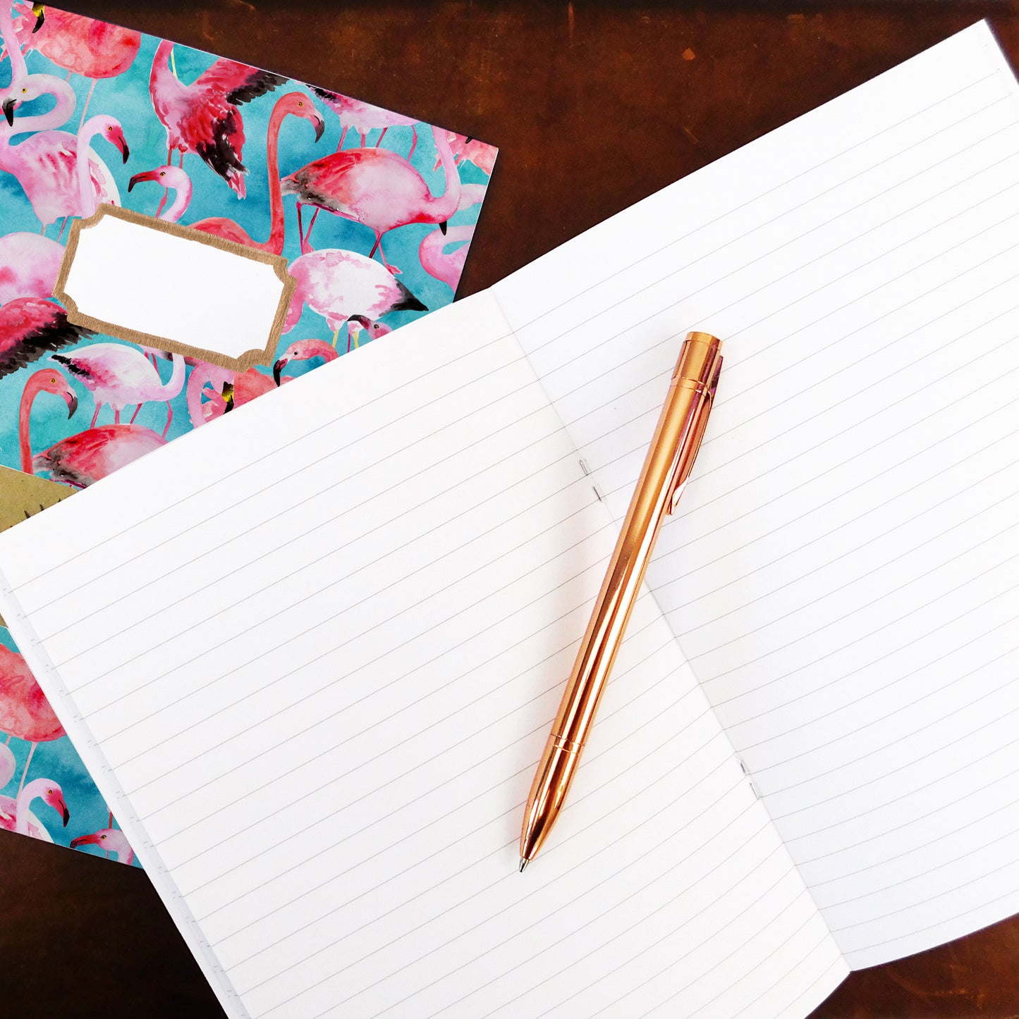Flamboyance of Flamingos Print Lined Journal