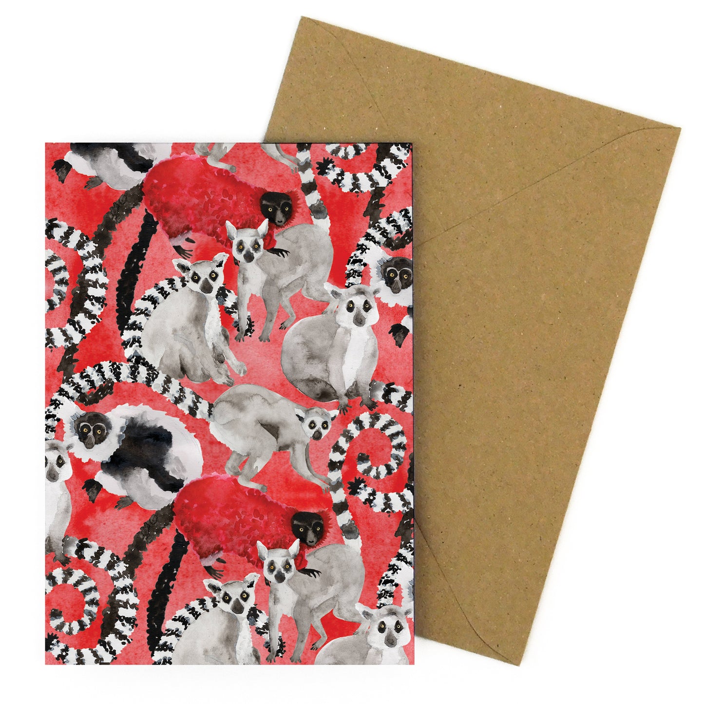 Conspiracy of Lemurs Greetings Card