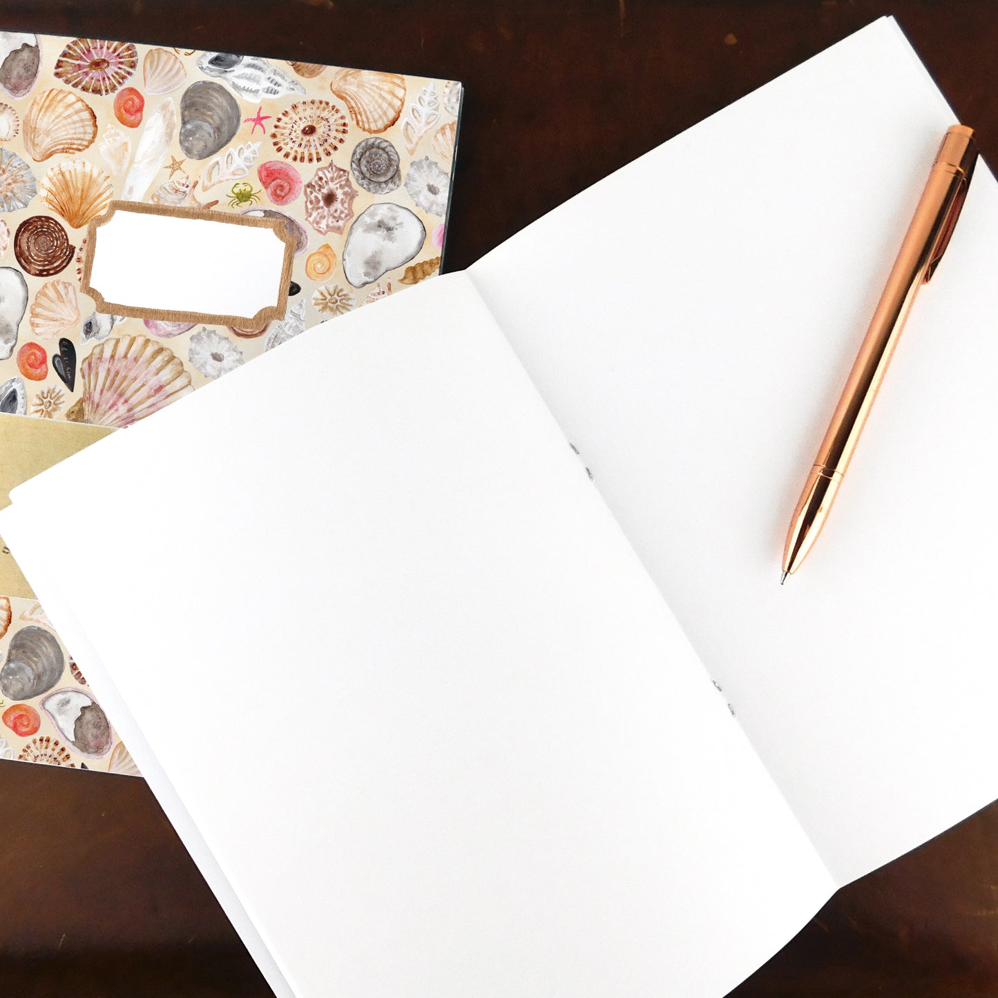 Conchae Sea Shell Print Notebook