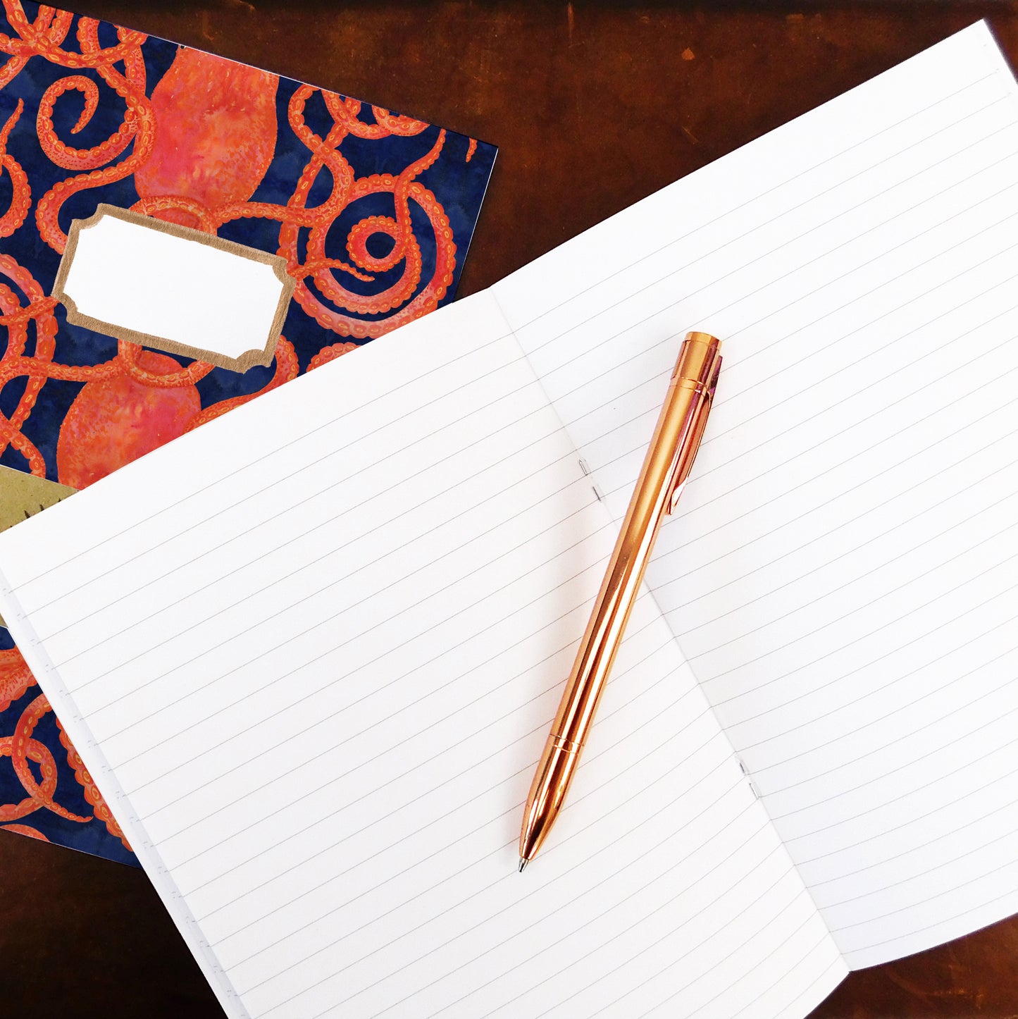 Octopoda Octopus Print Journal and Notebook Set