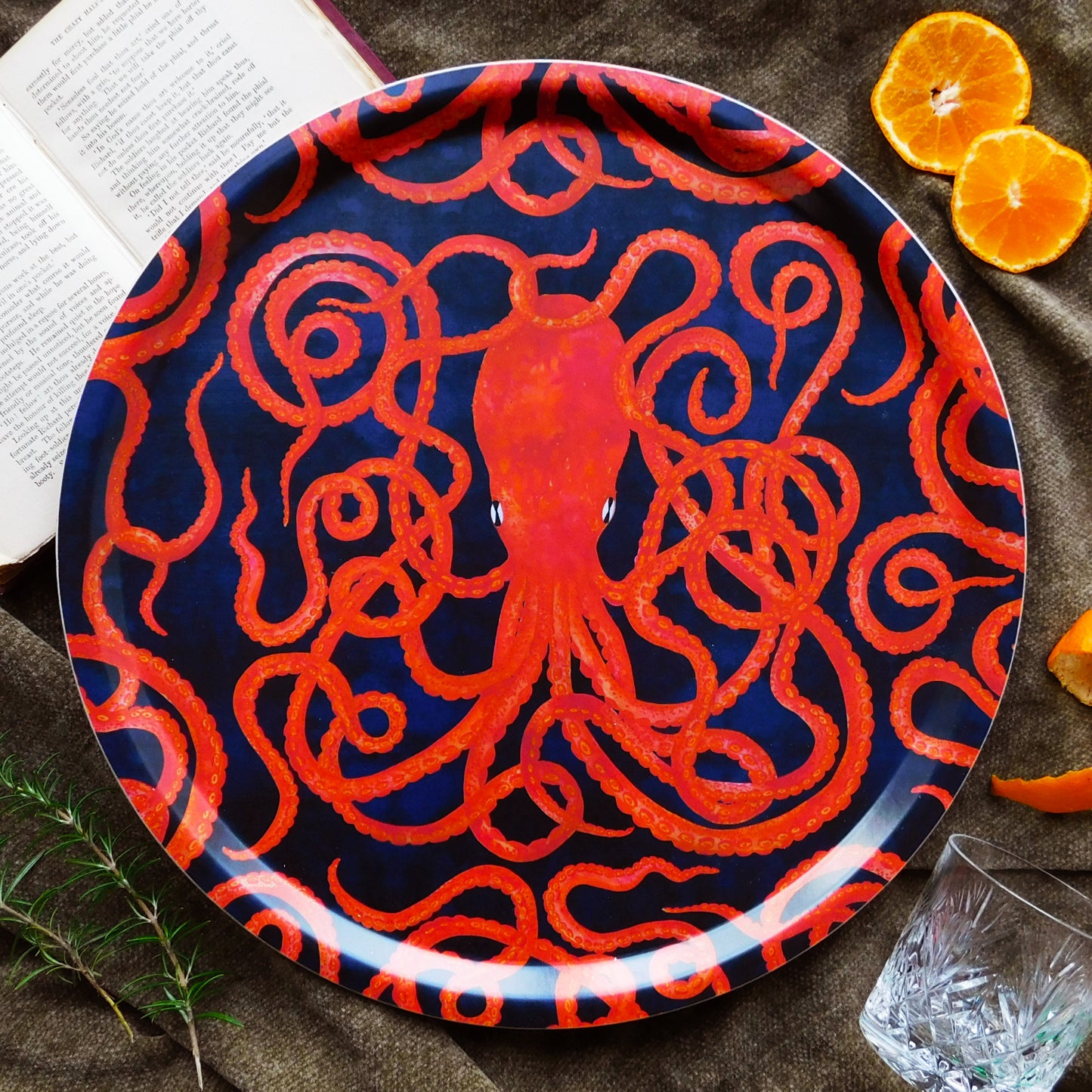 Octopoda Octopus Round Tray