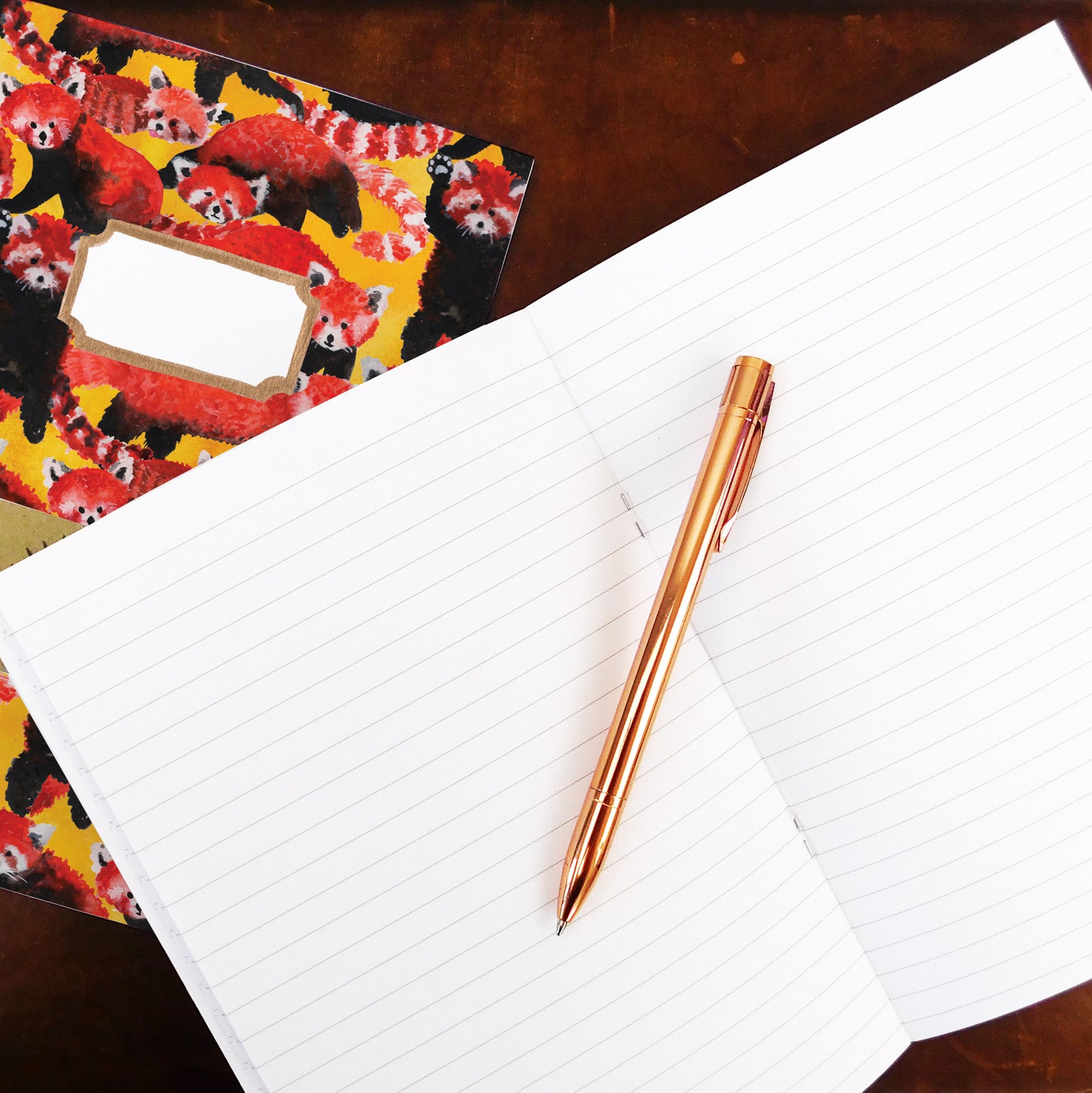 Pack of Red Pandas Print Lined Journal