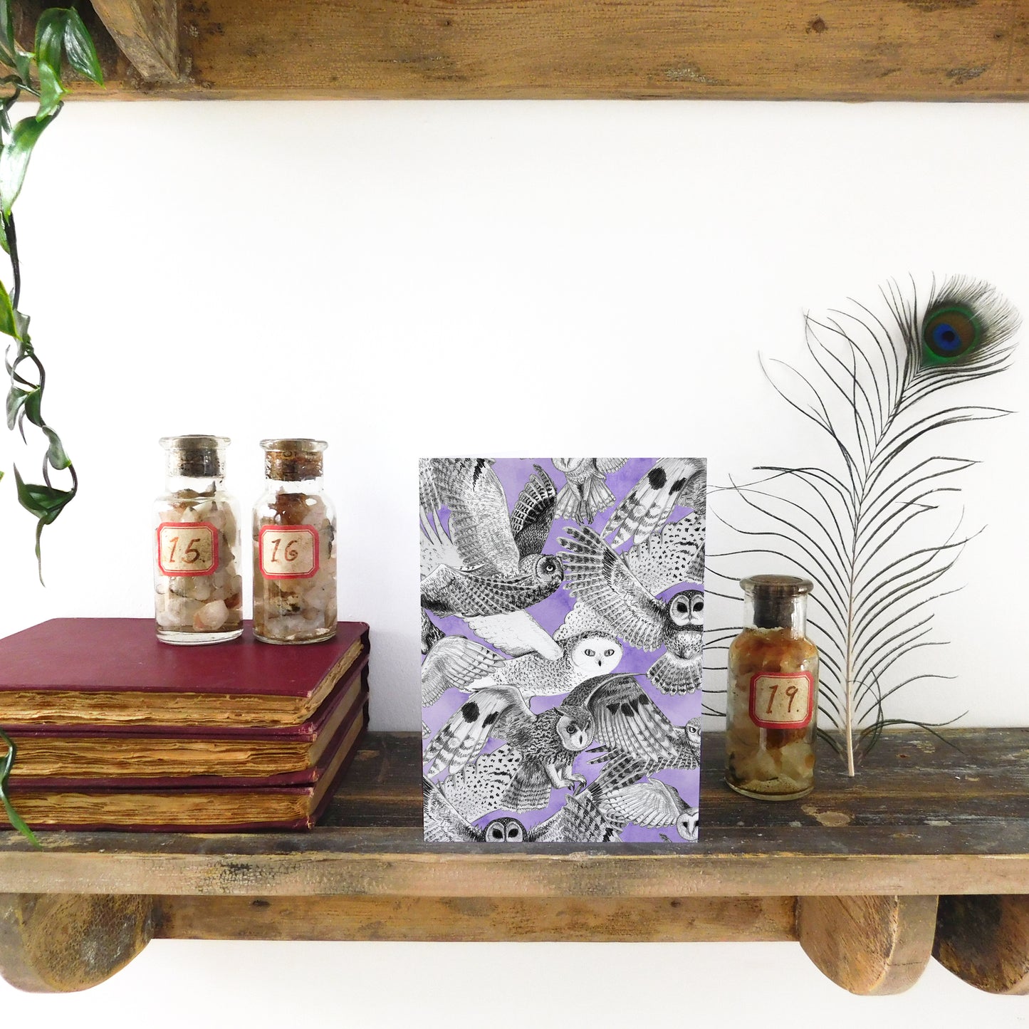 Parliament of Owls Greetings Card