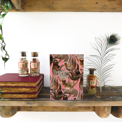 Sleuth of Sloths Print Greetings Card