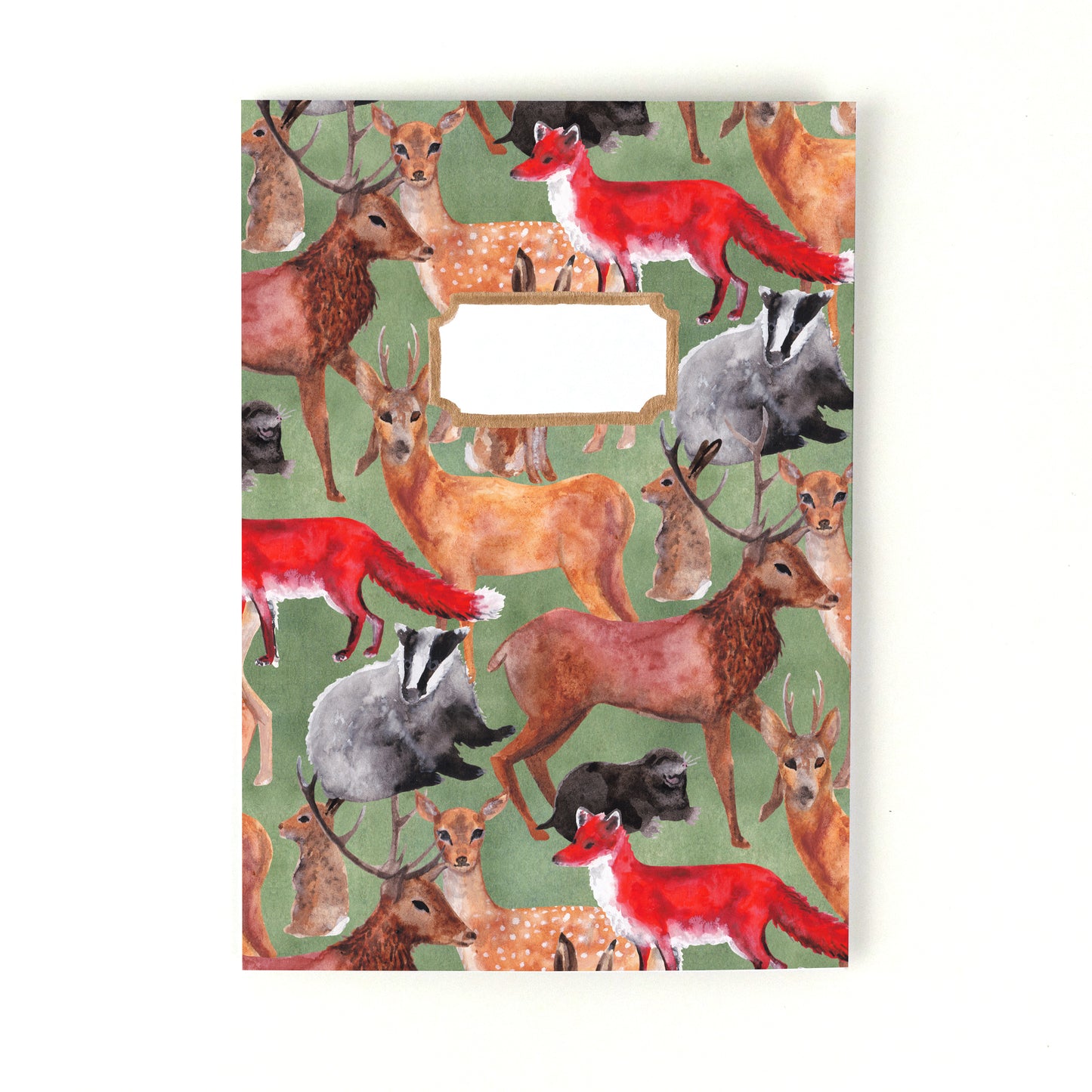 Sylvan Forest Animals Print Lined Journal