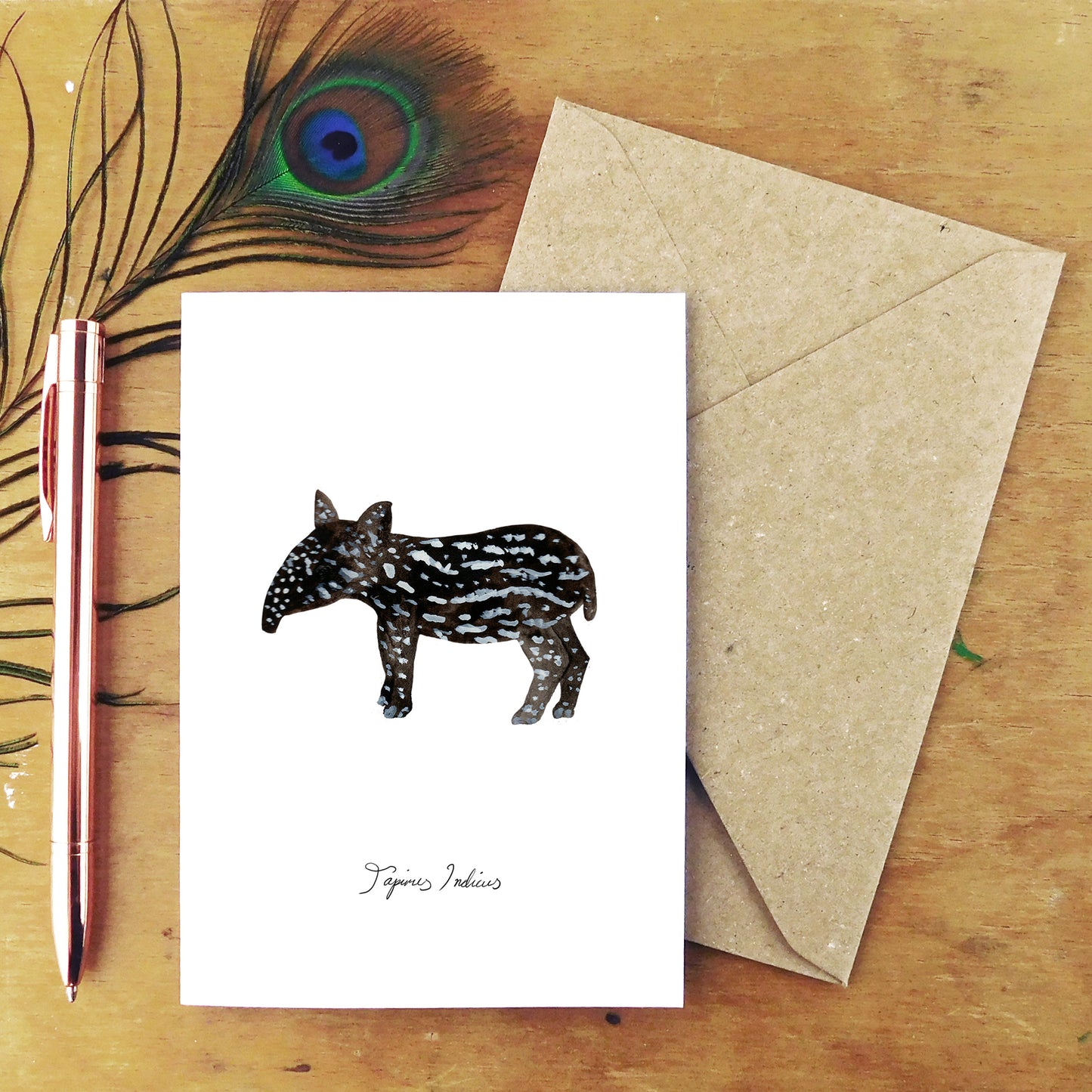 Candle Tapir Calf Greetings Card