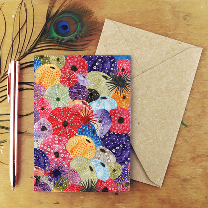 Echinozoa Urchin Greetings Card