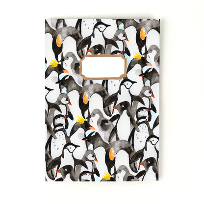 Waddle of Penguins Print Lined Journal