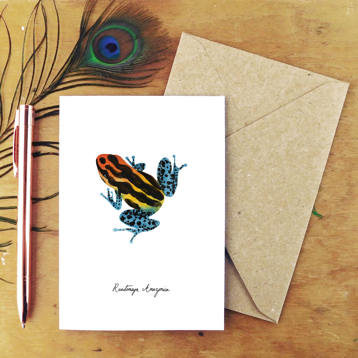 Dendrobatidae Poison Dart Frog Greetings Card