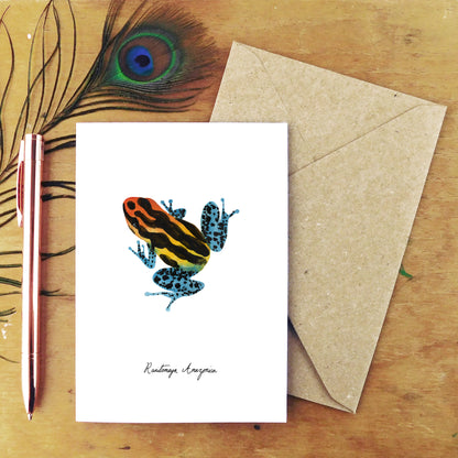 Dendrobatidae Poison Dart Frog Greetings Card