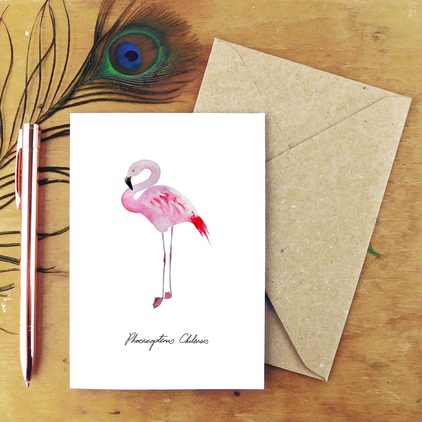Flamboyance Chilean Flamingo Greetings Card