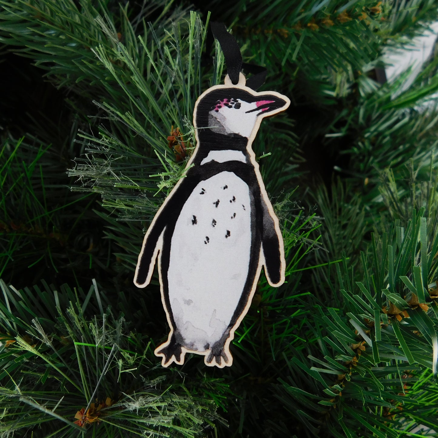 Waddle Humboldt Penguin Wooden Hanging Decoration