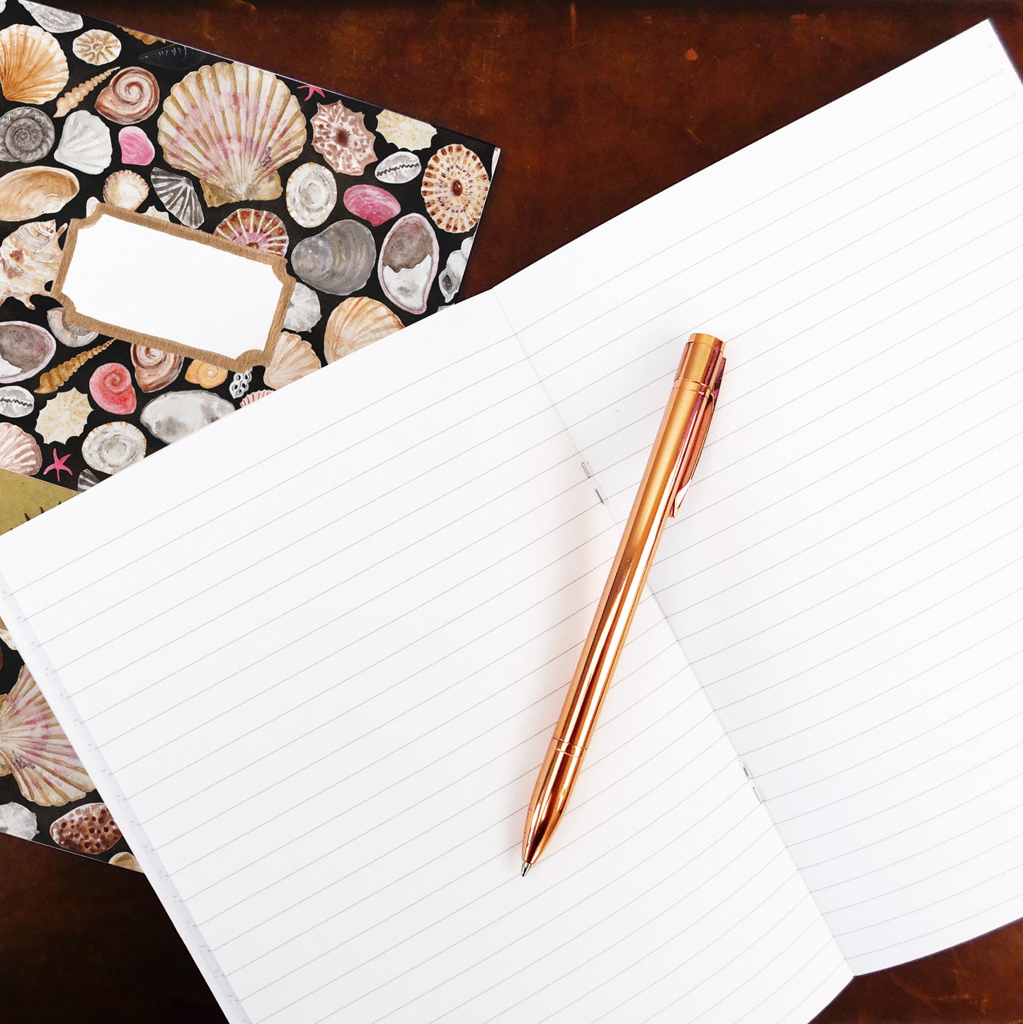 Mollusca Seashell Print Lined Journal
