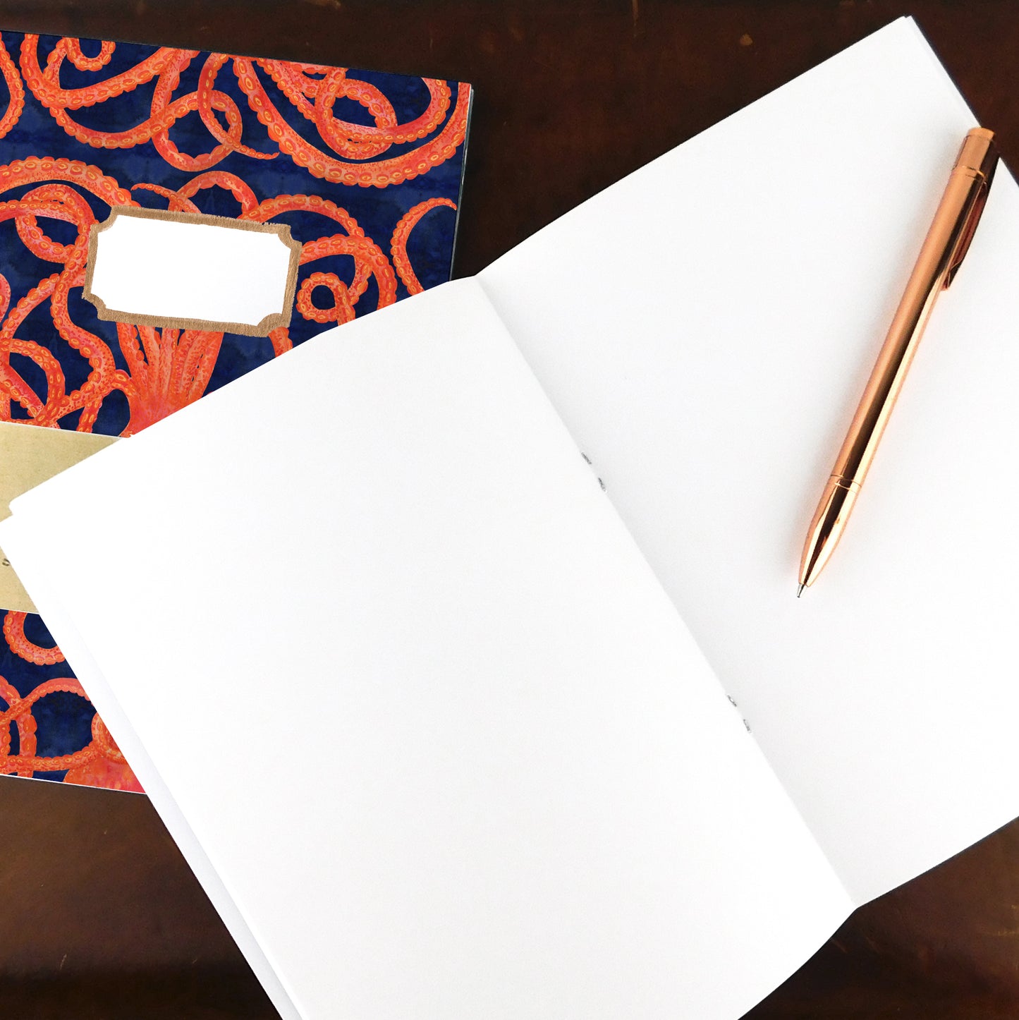 Octopoda Octopus Print Journal and Notebook Set