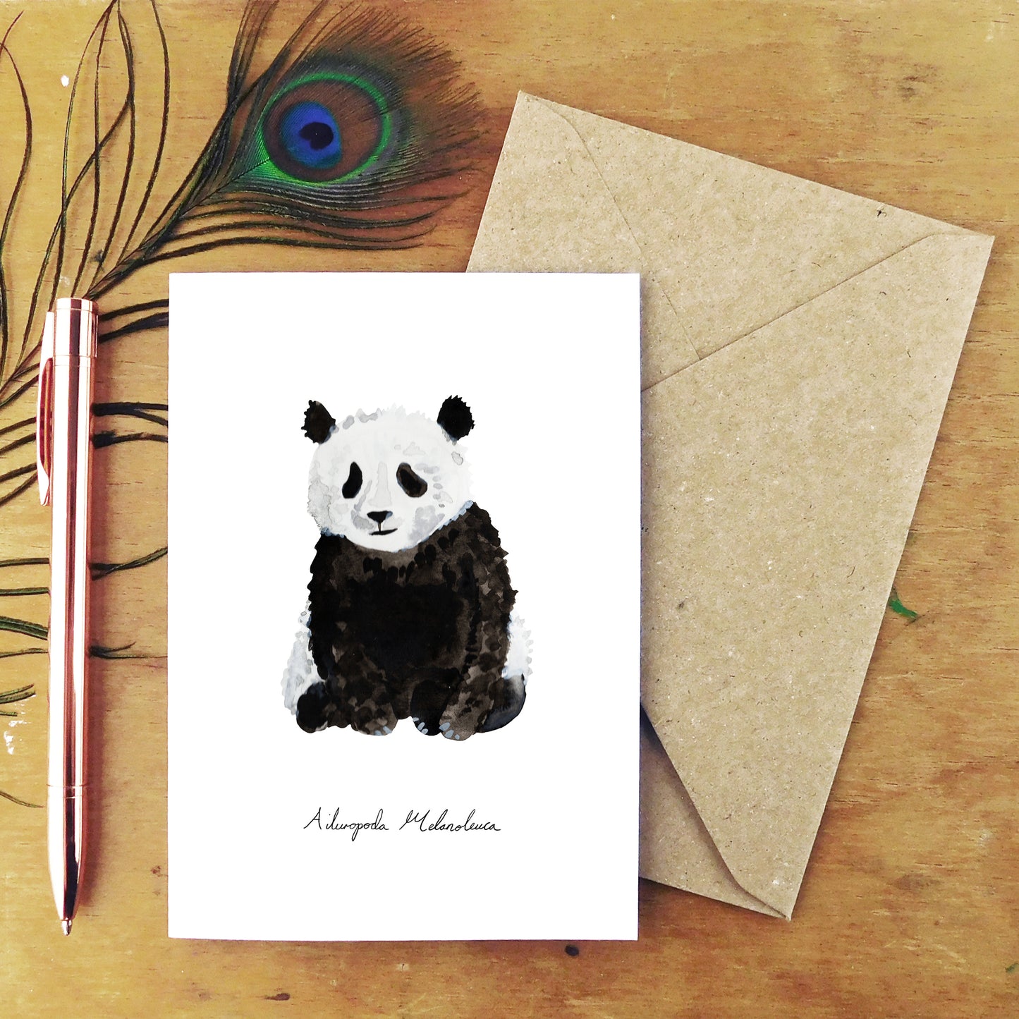 Embarrassment Giant Panda Greetings Card