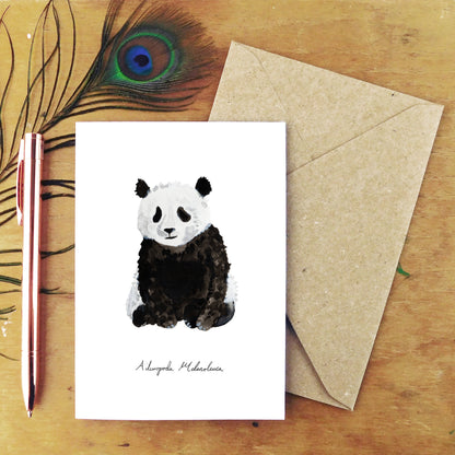 Embarrassment Giant Panda Greetings Card