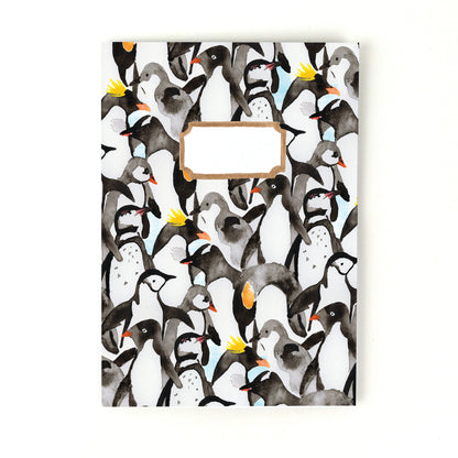 Waddle of Penguins Print Notebook