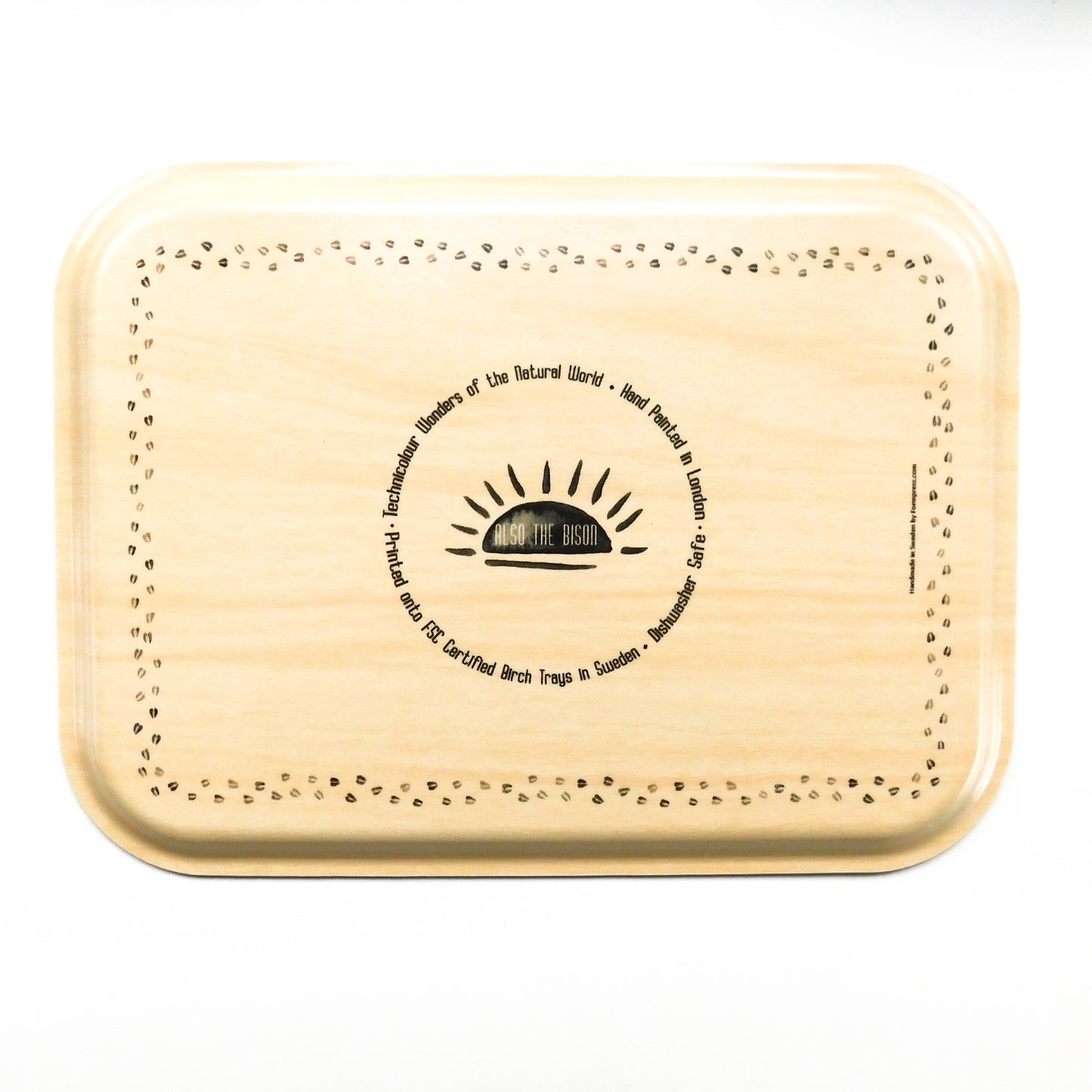 Waddle of Penguins Print Birch Wood Small Tray
