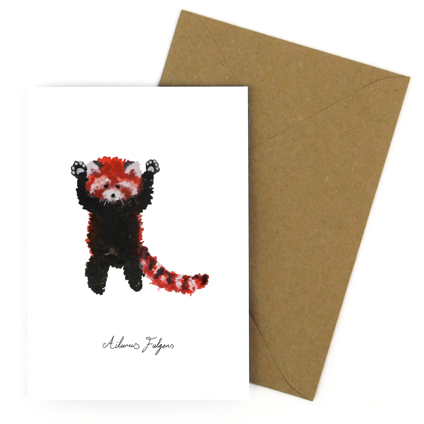 Pack Standing Red Panda Greetings Card