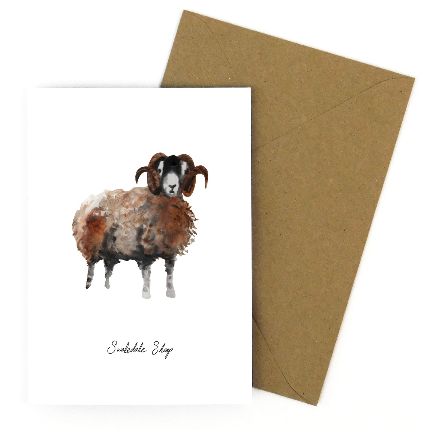 Flock Swaledale Sheep Greetings Card